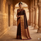 Kanchi Vintage Gap border pattu - KMP298