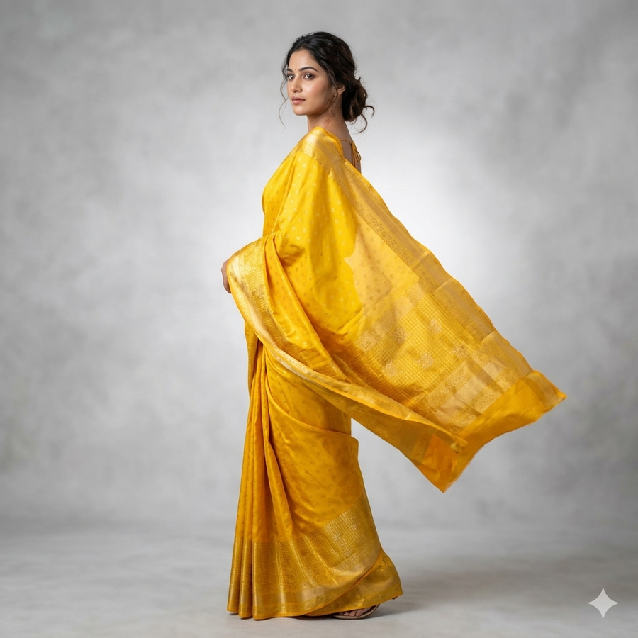 Kanchi pure vintage silk Saree - KMP3008