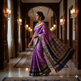Kanchi Vintage Gap border pattu - KMP293