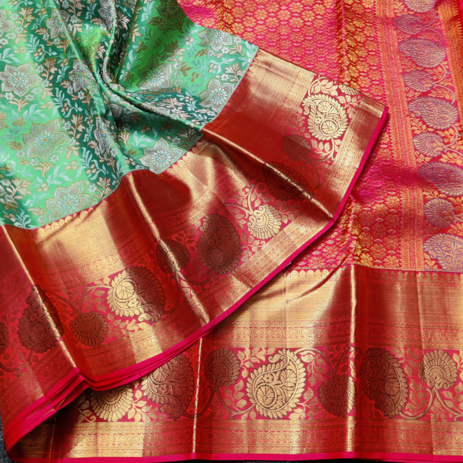 Kanchi Meenakari Brocade Pure handloom Silk Saree - KMP3214