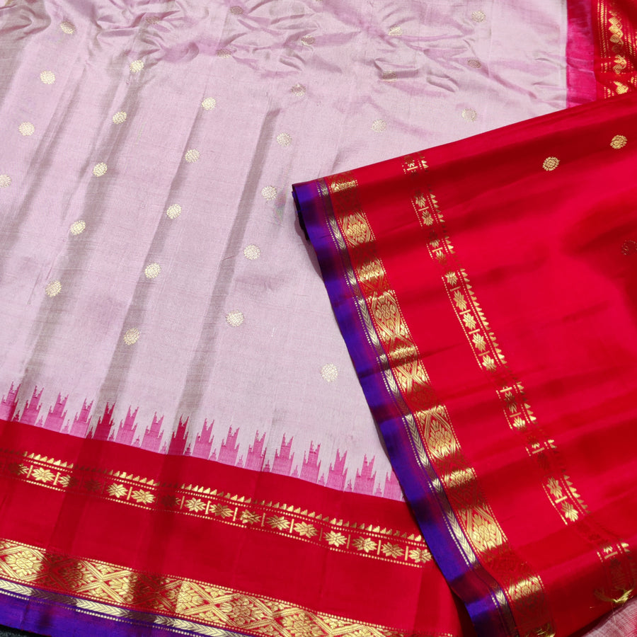 Gadwal Kuttu handloom Pure silk saree - GPS237