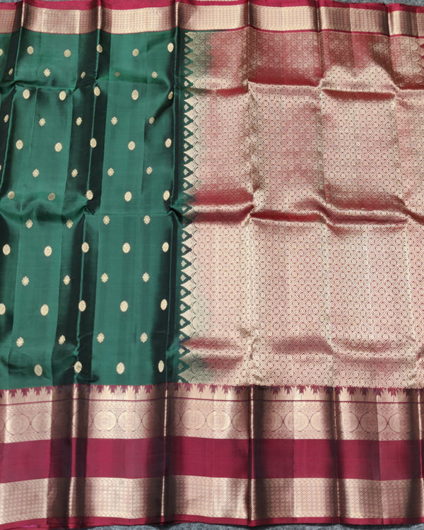 Kanchi Vintage Gap border pattu - KMP259 alternate view