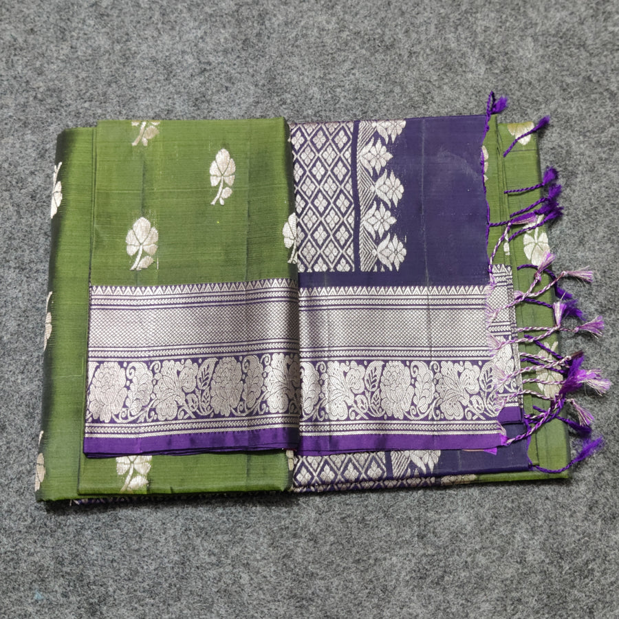 Kanchi pattu small border sarees - KMP151