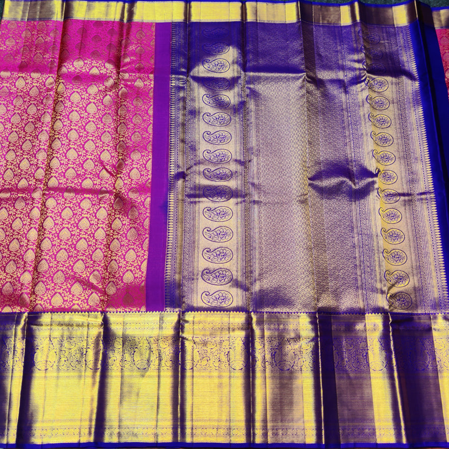 Kanchi Meenakari Brocade Pure handloom Silk Saree - KMP1994