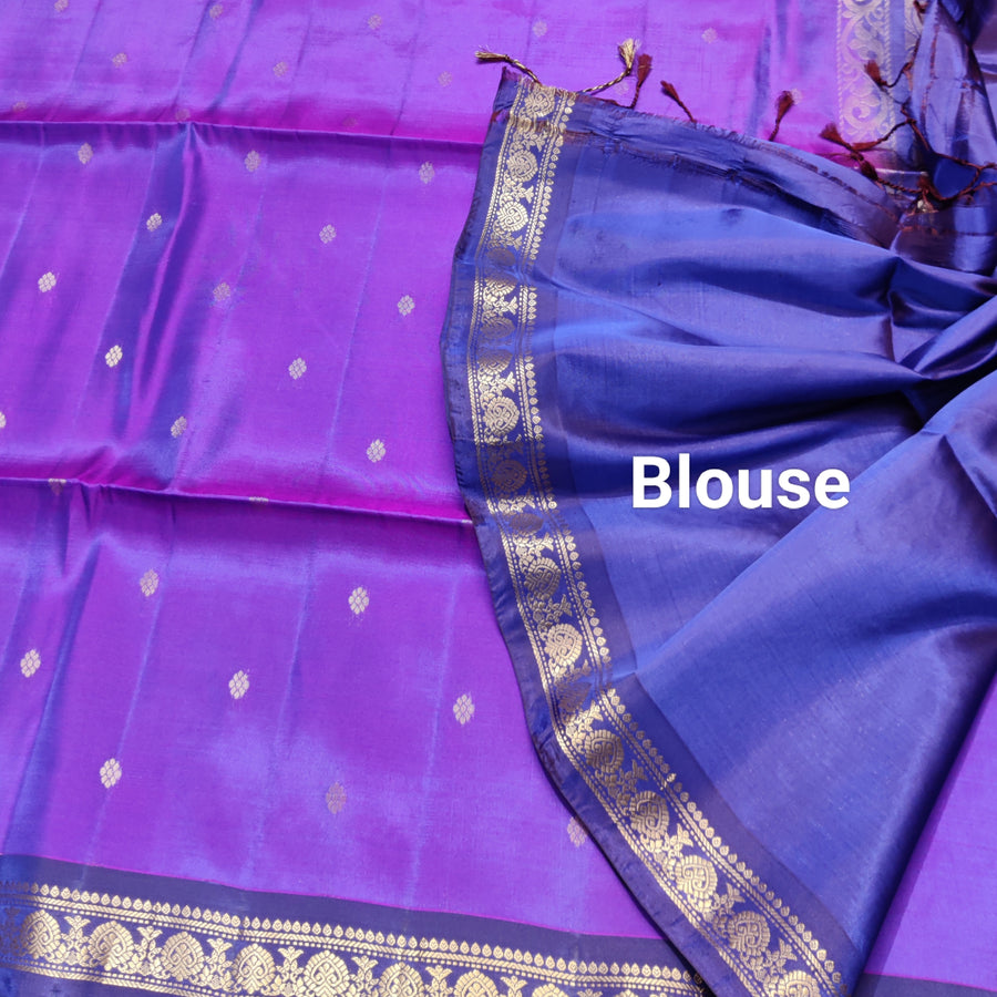 Vintage Lightweight small border pattu - LWP425
