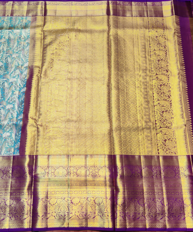 Kanchi Meenakari Brocade Pure handloom Silk Saree - KMP1787
