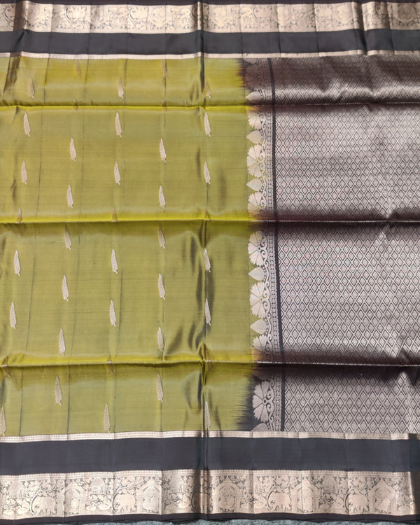 Vintage Lightweight Gap border pattu - LWP263 alternate view