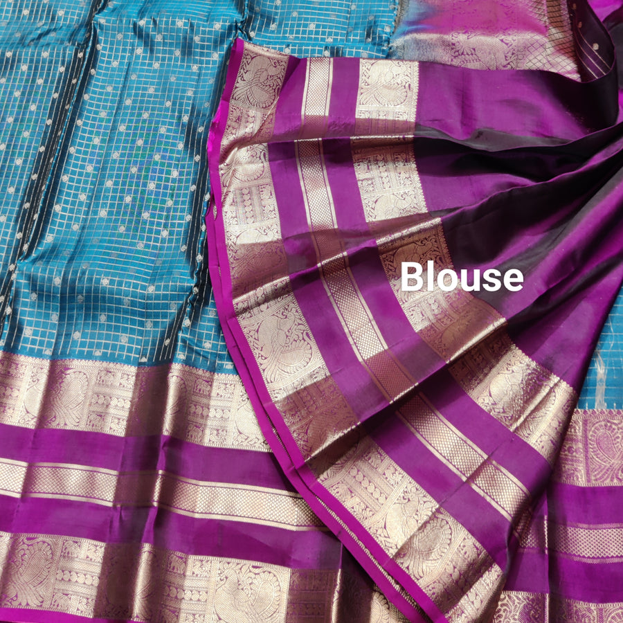 Kanchi Vintage Gap border pattu - KMP102