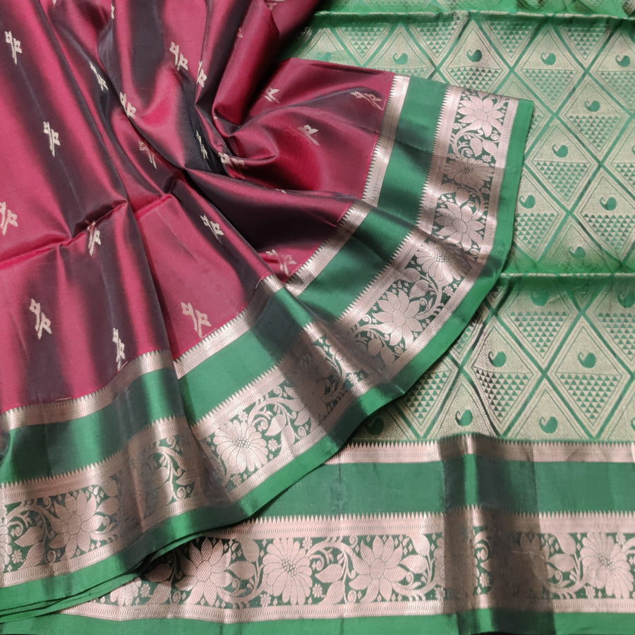 Vintage Lightweight Gap border pattu - LWP262