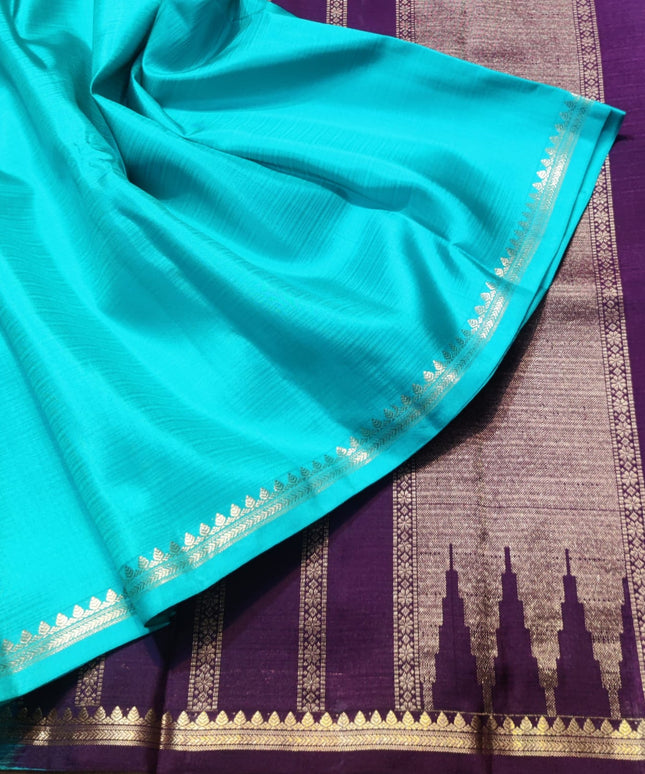 Kanchi pattu small border saree - KMP2032