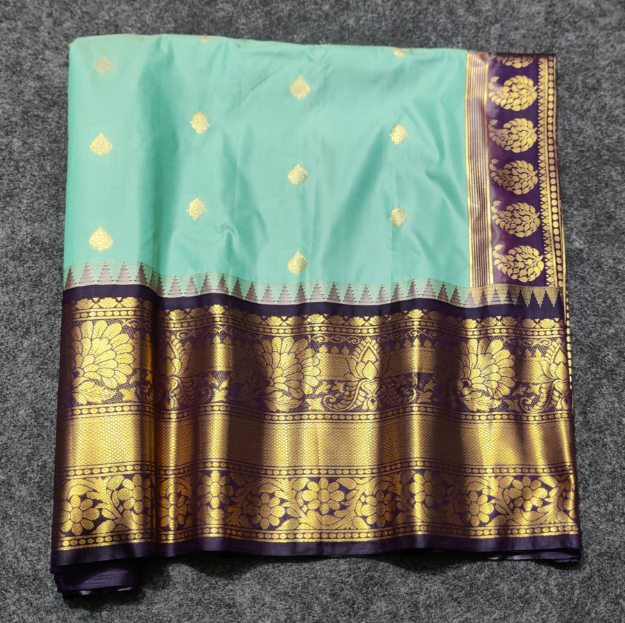 Gadwal Semi Silk Saree - GSM11