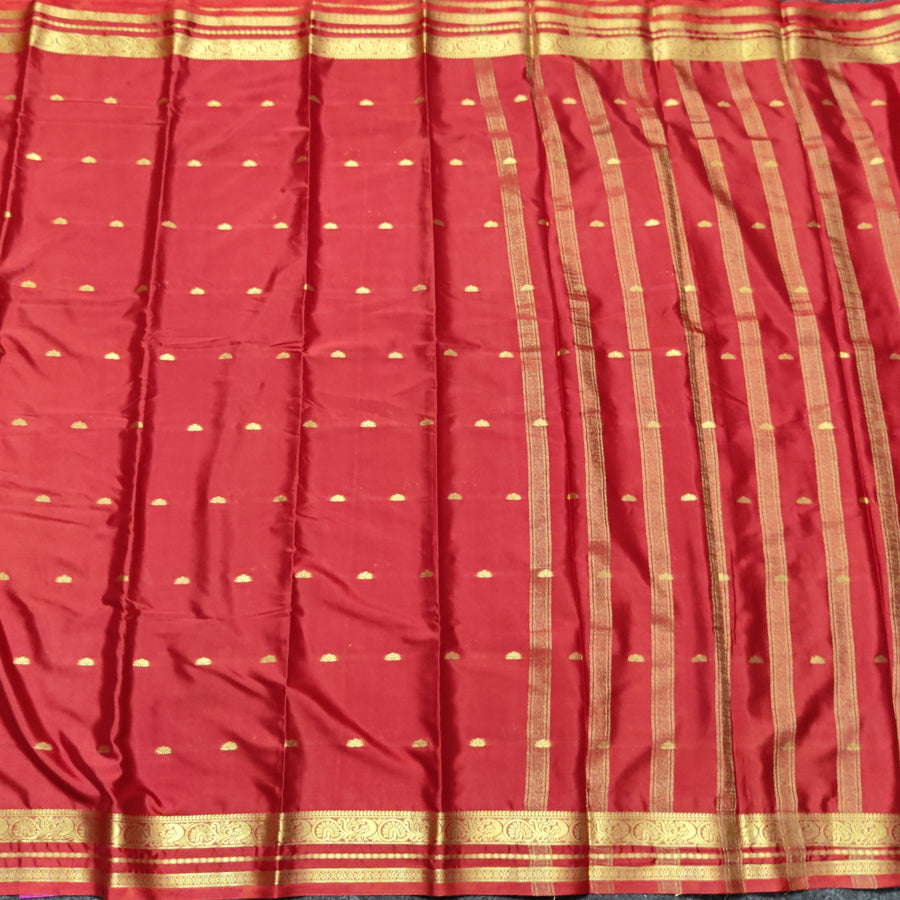 Mysore crepe semi silk saree - M07