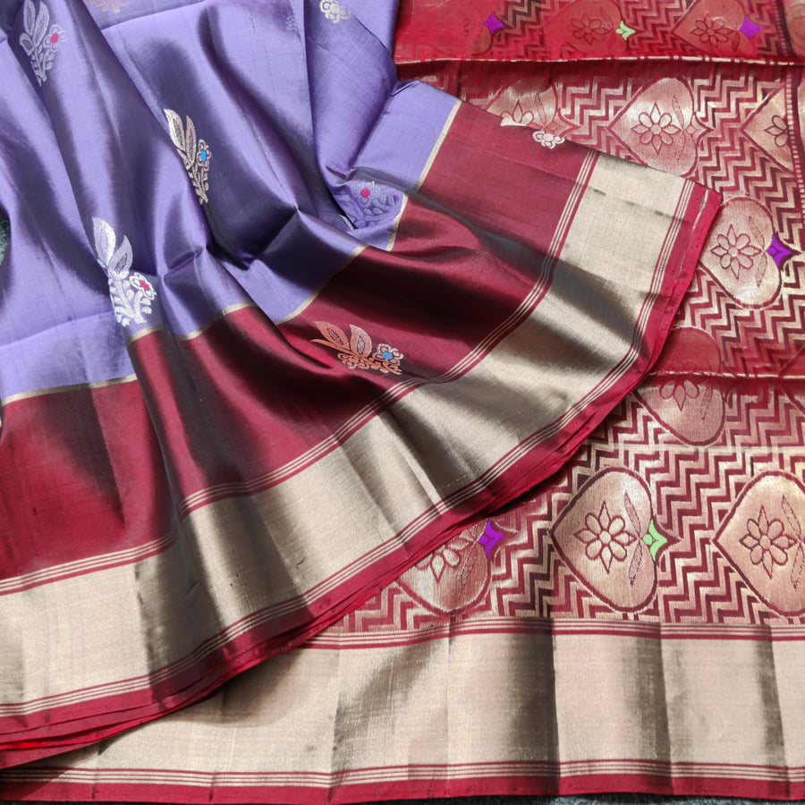 Lightweight pattu Scurt Border Saree - LWP146