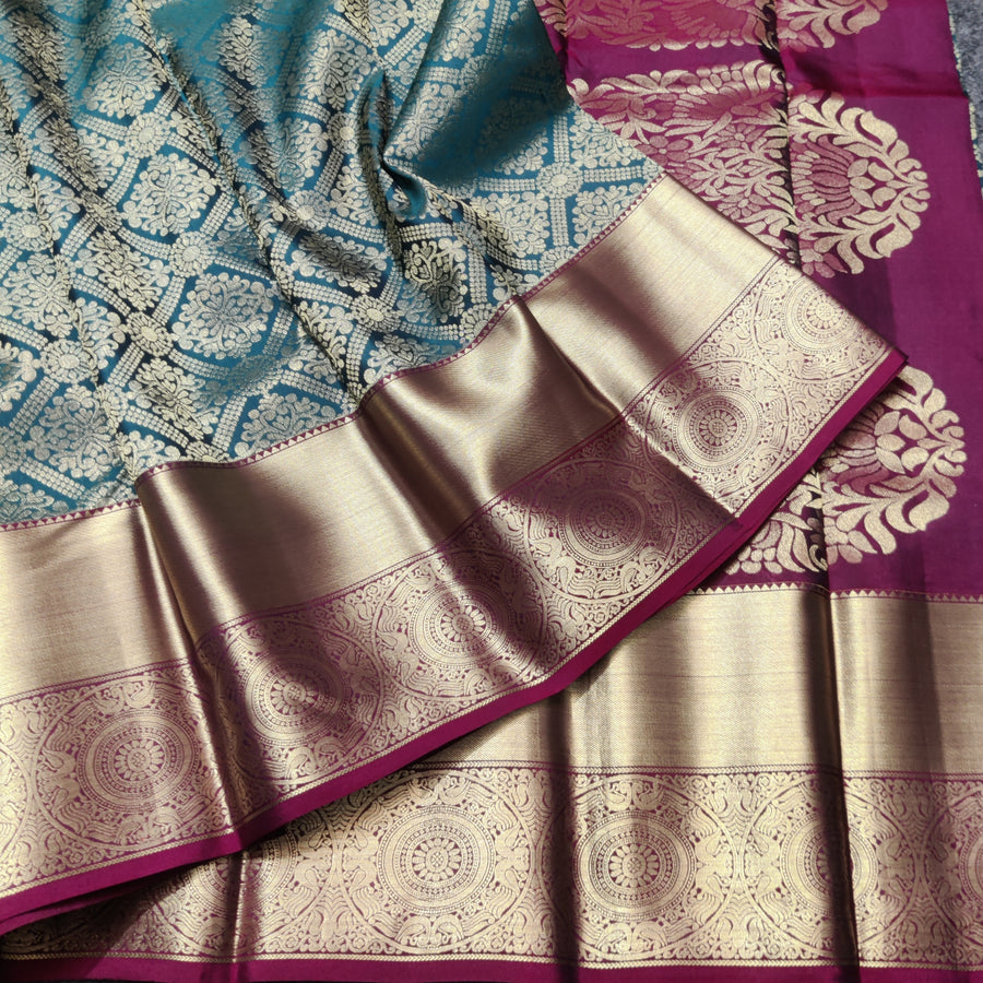 Kanchi pure Bridal wear saree @40% Off - KMP2013