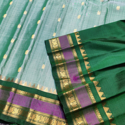 Gadwal Handloom Gap Border saree - GPS87