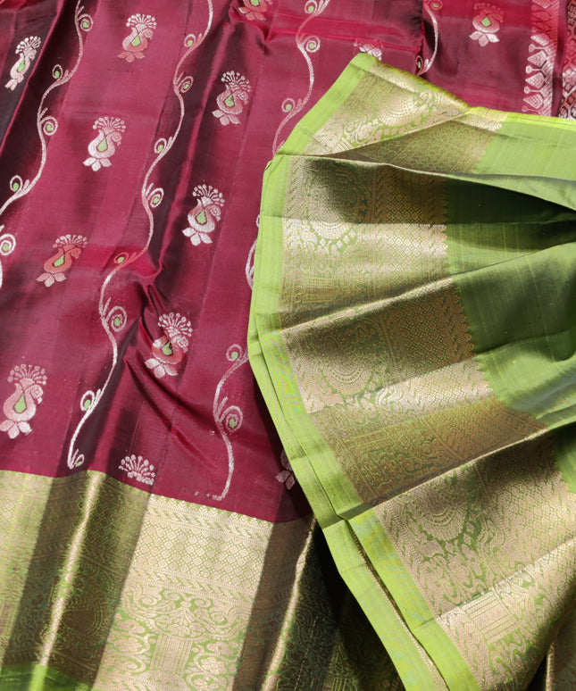Meenakari kanchi lightweight pattu Saree - KMP309