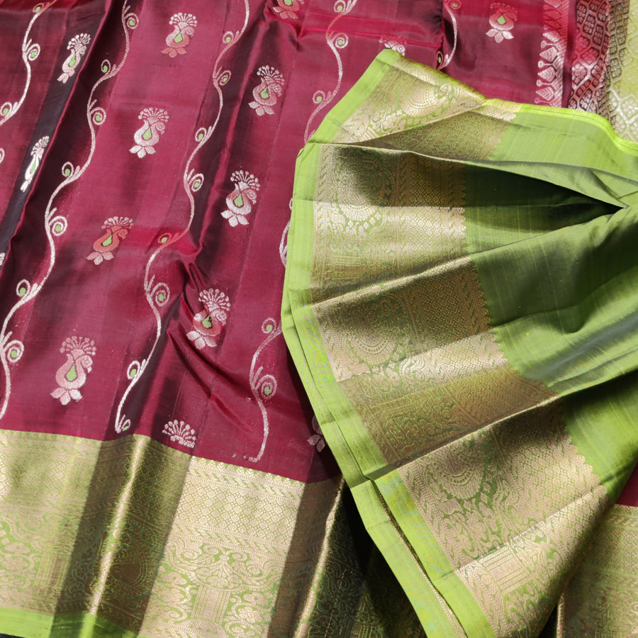 Meenakari kanchi lightweight pattu Saree - KMP309