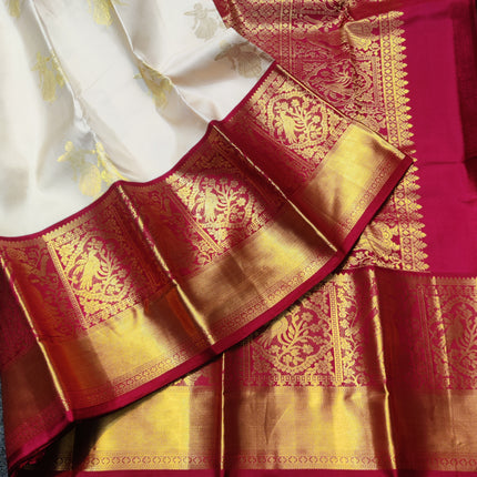 Kanchi Kuttu Vintage Handloom Pattu Saree - KMP3042