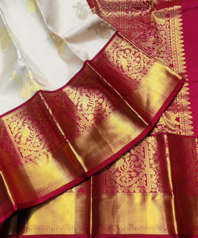 Kanchi Kuttu Vintage Handloom Pattu Saree - KMP3042