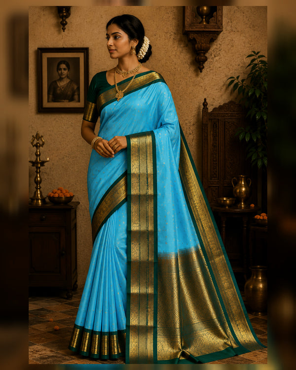 50% off Kanchi kuttu vintage Handloom saree - KMP66