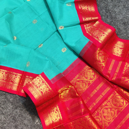 Gadwal Cotton With Butta Saree - GS07