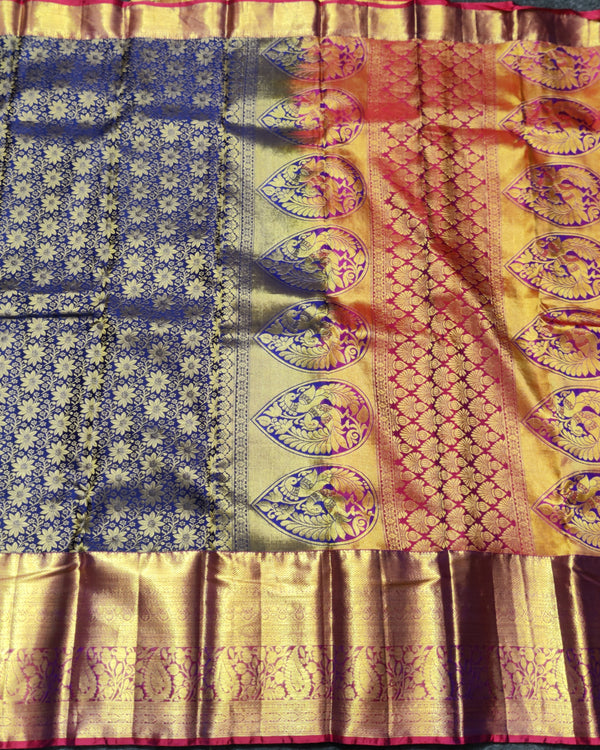 Kanchi pattu half fine bridal wear saree HF43 alternate view