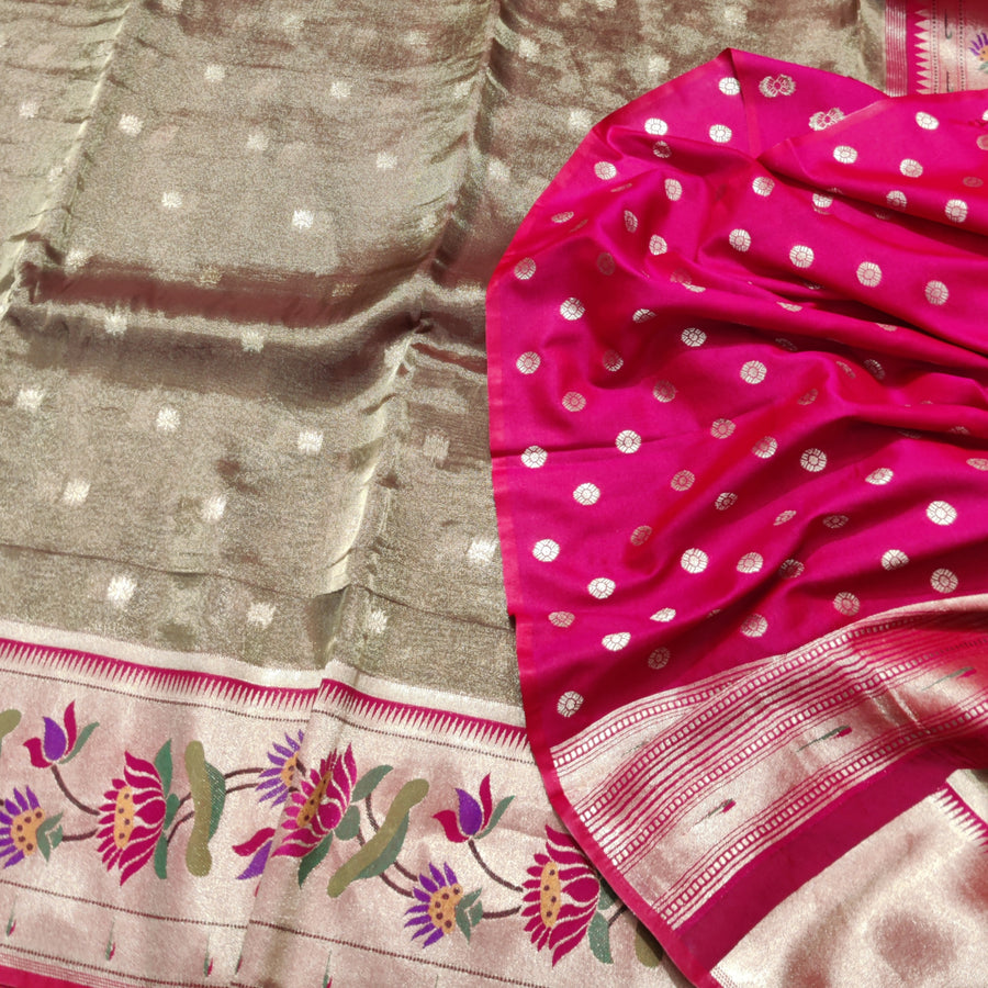 Banaras Tissue Paithani silk saree - BRS13