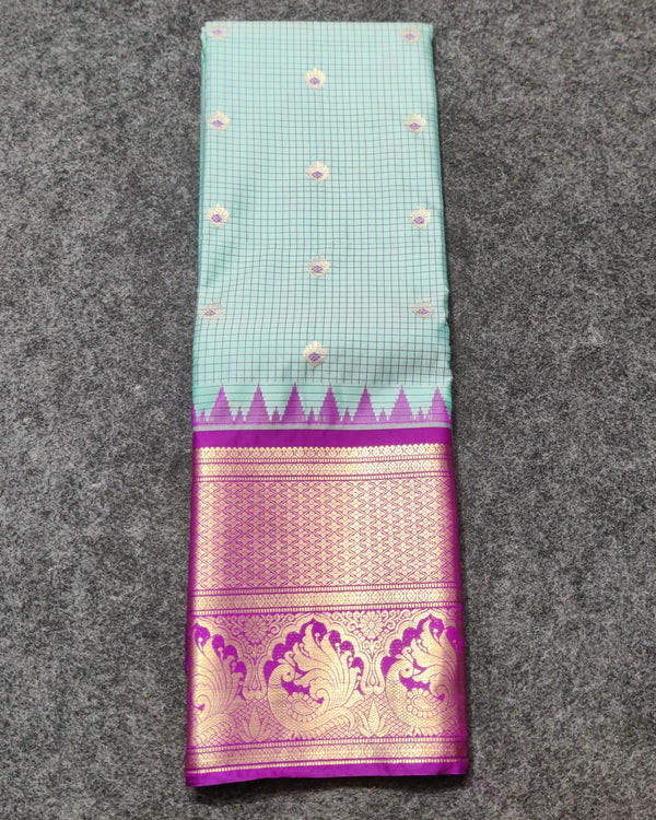 Gadwal Semi Silk Saree - GSM30