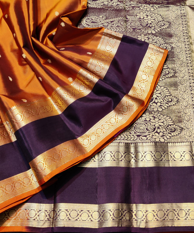 Rust kanjivaram Handloom  - KMP3100