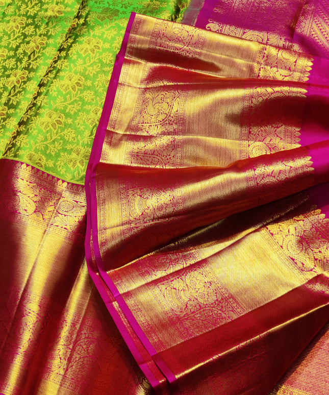 Kanchi Meenakari Brocade Pure handloom Silk Saree - KMP1988