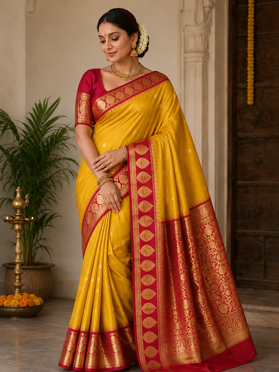 Gadwal Semi Silk Saree - GSM23
