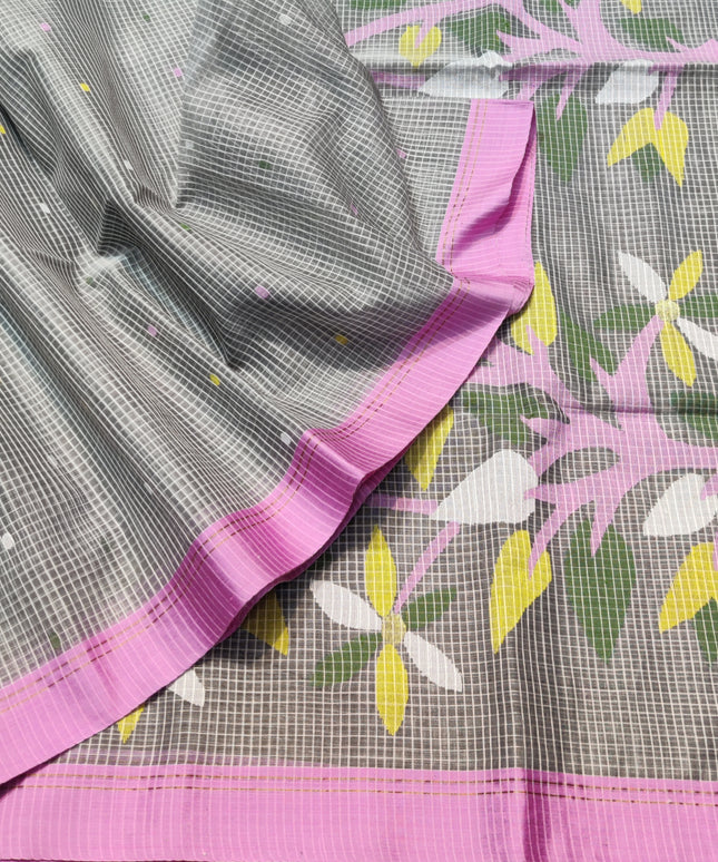 Jamdani handloom pure silk - JM08