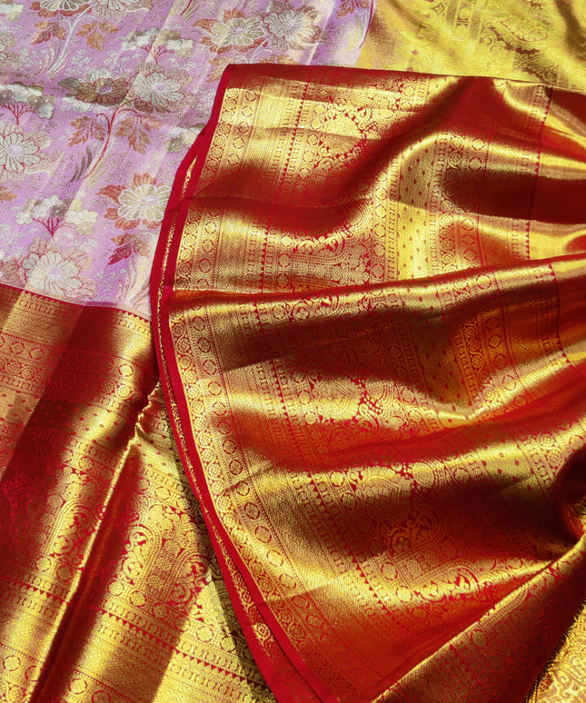 Kanchi Meenakari Brocade Pure handloom Silk Saree - KMP1788