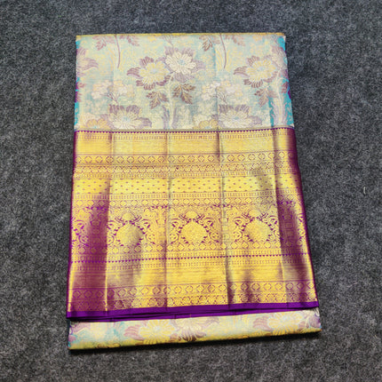 Kanchi Meenakari Brocade Pure handloom Silk Saree - KMP1789