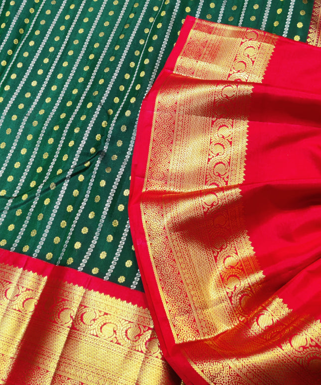 Kanchi pure kuttu border Saree - KMP1298