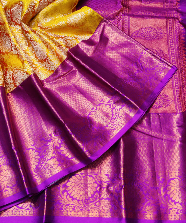 Kanchi pattu half fine bridal wear saree HF25