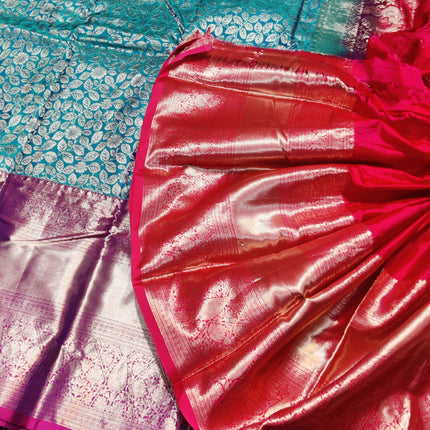 Kanchi pattu half fine bridal wear saree HF34