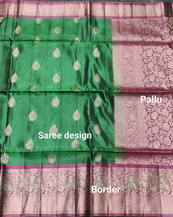 Meenakari kanchi lightweight pattu Saree - KMP139 alternate view