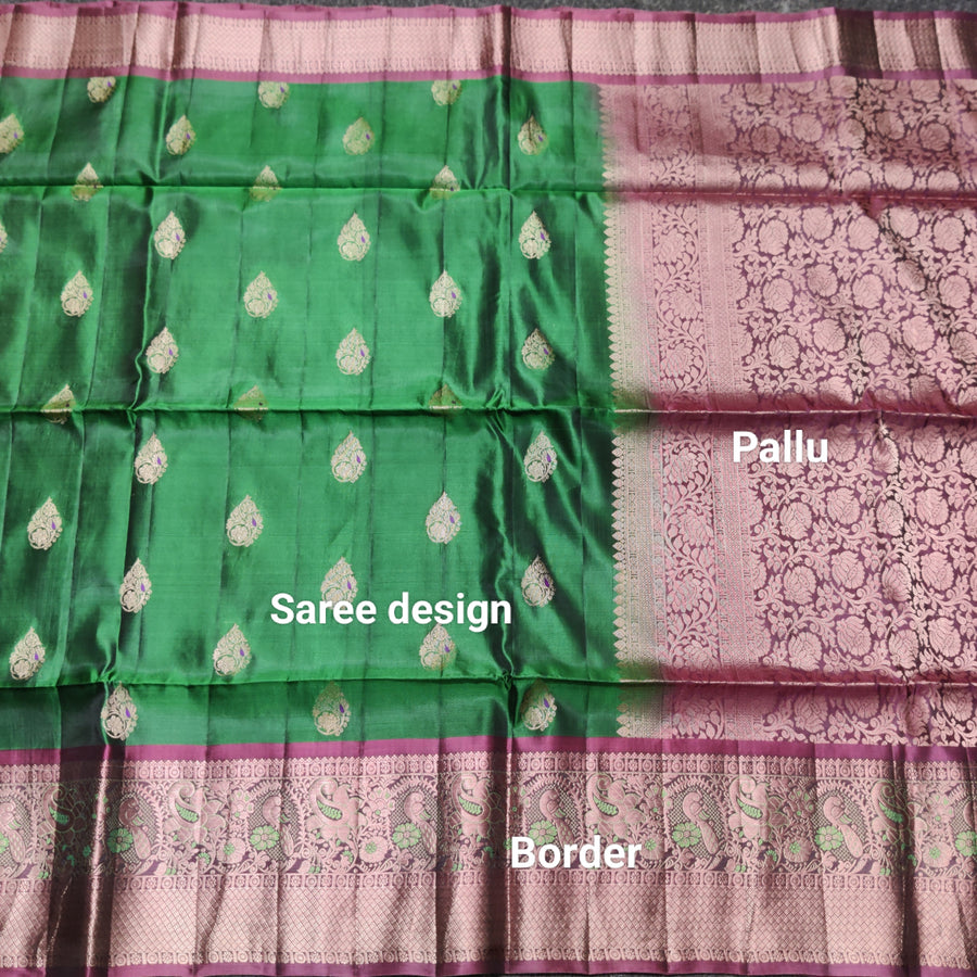 Meenakari kanchi lightweight pattu Saree - KMP139
