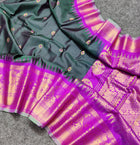 Gadwal check design pure silk- GPS34