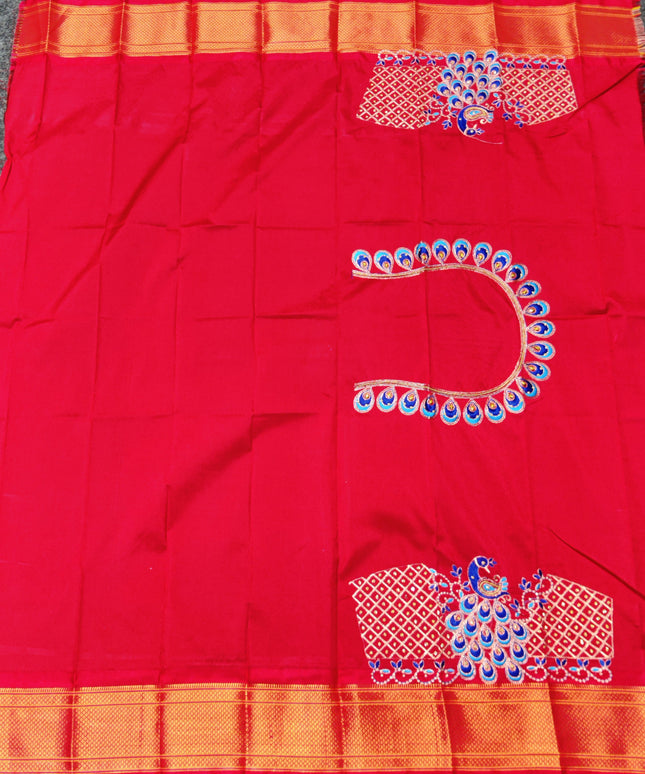 Gadwal Paithani Soft Silk Saree with work blouse- GSM14