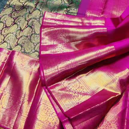 Kanchi Meenakari Brocade Pure handloom Silk Saree - KMP1992