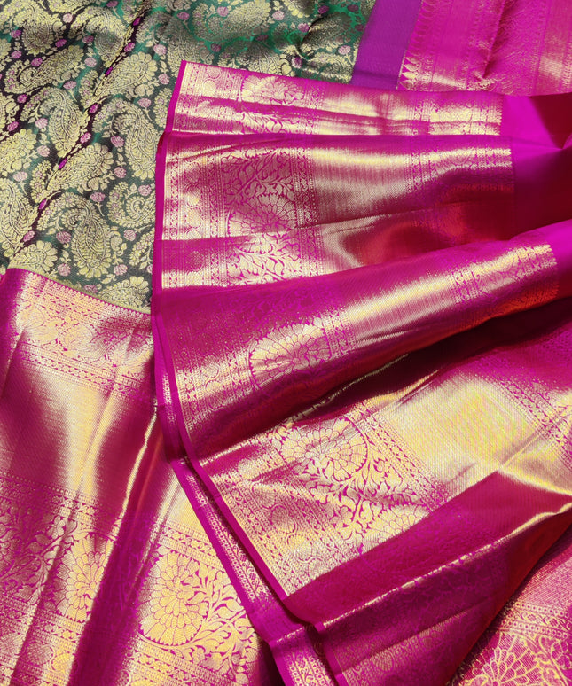 Kanchi Meenakari Brocade Pure handloom Silk Saree - KMP1992