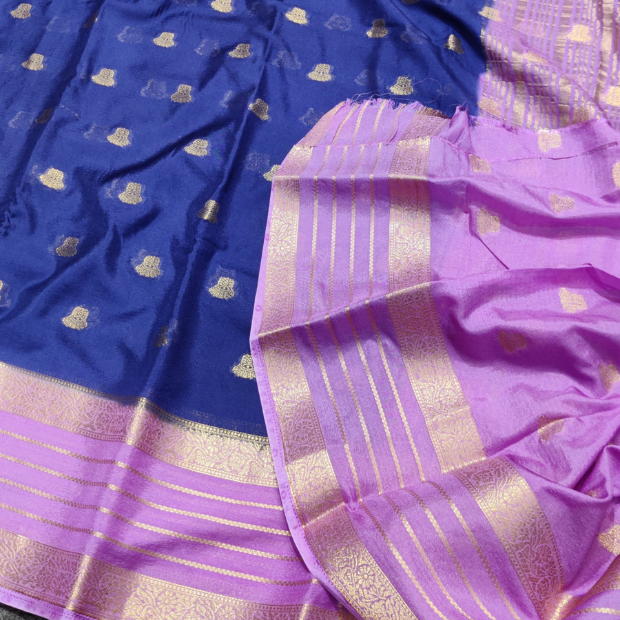 Mysore crepe semi silk saree - M01