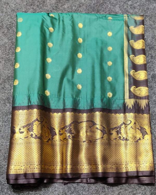 Gadwal Semi Silk Saree - GSM67