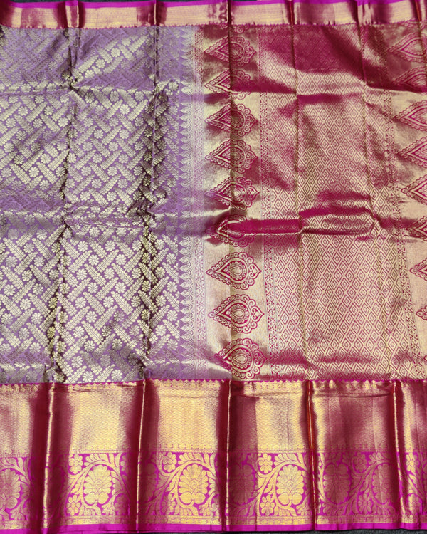 Kanchi pattu half fine bridal wear saree HF26 alternate view