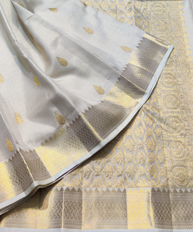 Kanchi Pure Handloom Tissue Silk Saree-KMP117