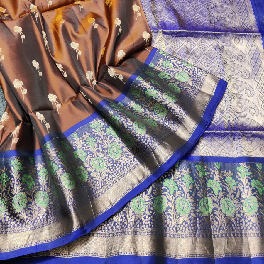 Meenakari kanchi lightweight pattu Saree - KMP133
