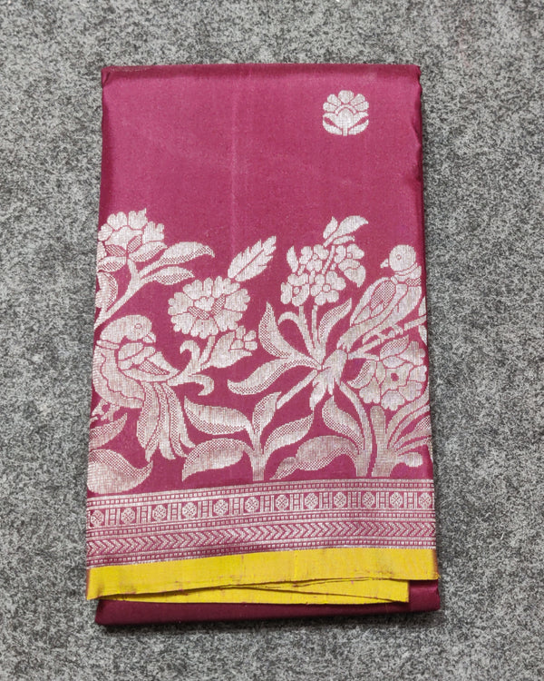 Pure Soft Silk Scurt Border Saree - LWP224