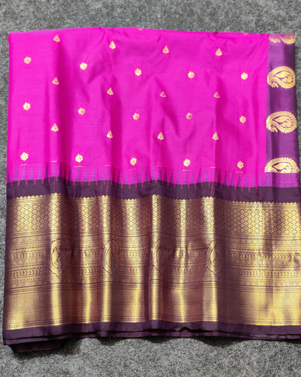 Gadwal Semi Silk Saree - GSM36